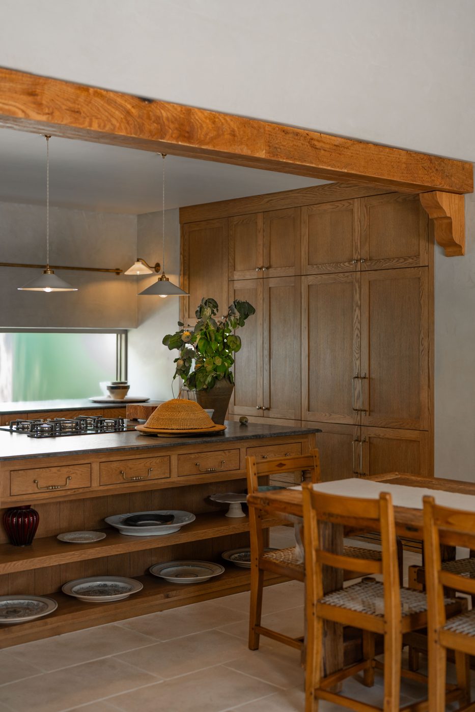 Timber beamed kitchen renovation in Franschhoek