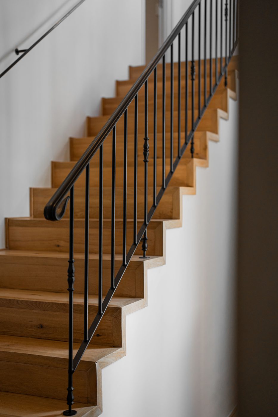 Timber staircase in a Franschhoek home