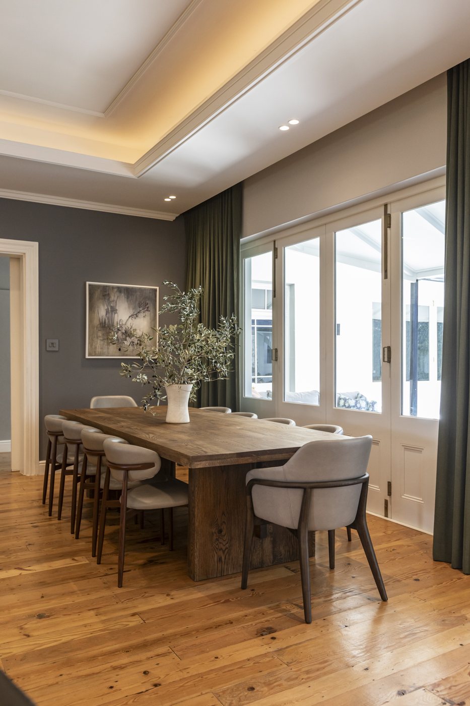 Dining room at Zion, a Paarl home by Sterling Master Builders