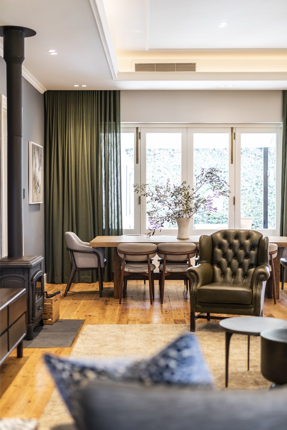 Lounge with fireplace at Zion, Paarl